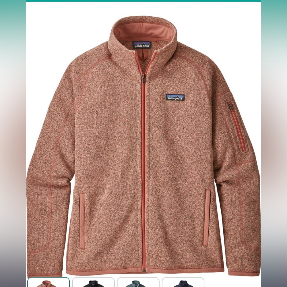 Patagonia Better Sweater 1/4 Zip, Floral Pink (NWT)